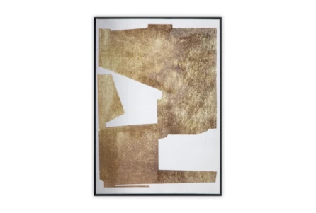 19.5X27.5 Gold And White Negative Space I Wall Art - Main