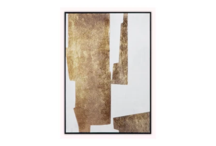 19.5X27.5 Gold And White Negative Space Ii Wall Art - Main