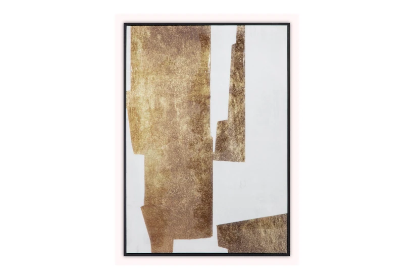 19.5X27.5 Gold And White Negative Space Ii Wall Art - 360