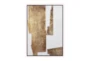 19.5X27.5 Gold And White Negative Space Ii Wall Art - Signature