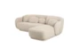Misty Cream Boucle Sectional With Right Arm Facing Chaise - Signature