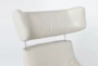 Raiden Mushroom Grey Leather Reclining Swivel Chair - Detail