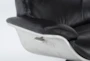 Raiden Black Leather Reclining Swivel Chair - Hardware