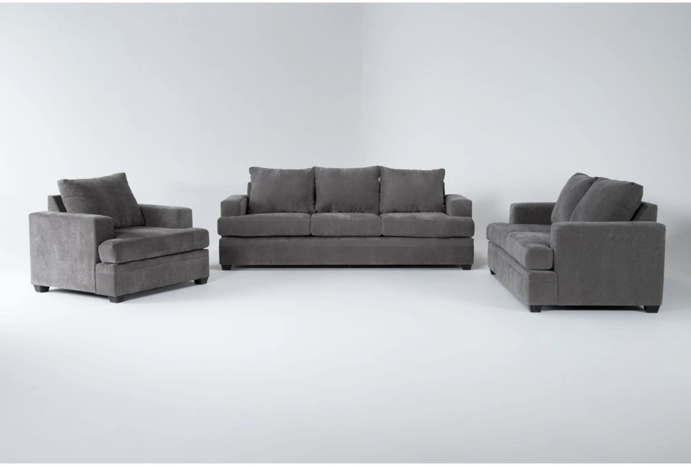 Bonaterra Charcoal 3 Piece Sofa, Loveseat & Chair Set