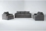 Bonaterra Charcoal 3 Piece Sofa, Loveseat & Chair Set - Signature