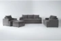 Bonaterra Charcoal 4 Piece Sofa, Loveseat, Chair & Storage Ottoman Set - Signature