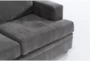 Bonaterra Charcoal 127" 2 Piece Sectional with Right Arm Facing Queen Sleeper Sofa,Left Arm Facing Corner Chaise & Storage Ottoman - Detail