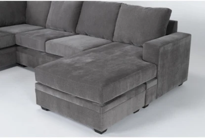 Bonaterra Charcoal 127" 2 Piece Sectional with Right Arm Facing Sleeper Sofa Chaise & Left Arm Facing Corner Chaise - Detail