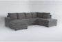 Bonaterra Charcoal 127" 2 Piece Sectional with Left Arm Facing Sleeper Sofa Chaise & Right Arm Facing Corner Chaise - Signature