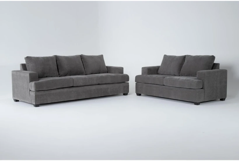 Bonaterra Charcoal 2 Piece Sleeper Sofa & Loveseat Set - 360