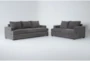 Bonaterra Charcoal 2 Piece Queen Sleeper Sofa & Loveseat Set - Signature