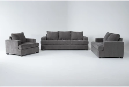 Bonaterra Charcoal 3 Piece Queen Sleeper Sofa, Loveseat & Chair Set