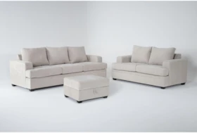 Bonaterra Sand 3 Piece Sleeper Sofa, Loveseat & Ottoman Set
