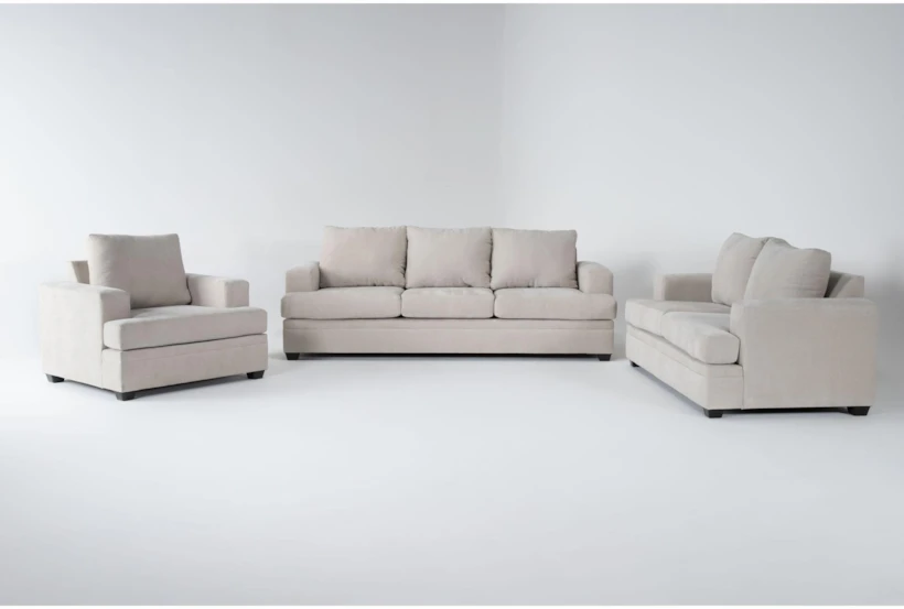Bonaterra Sand 3 Piece Queen Sleeper Sofa, Loveseat & Chair Set - 360