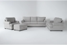 Hampstead Dove 4 Piece Sleeper Sofa, Loveseat, Chair & Ottoman Set